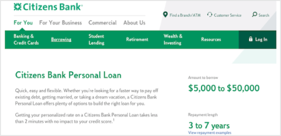 Citizens Bank Personal Loans Review