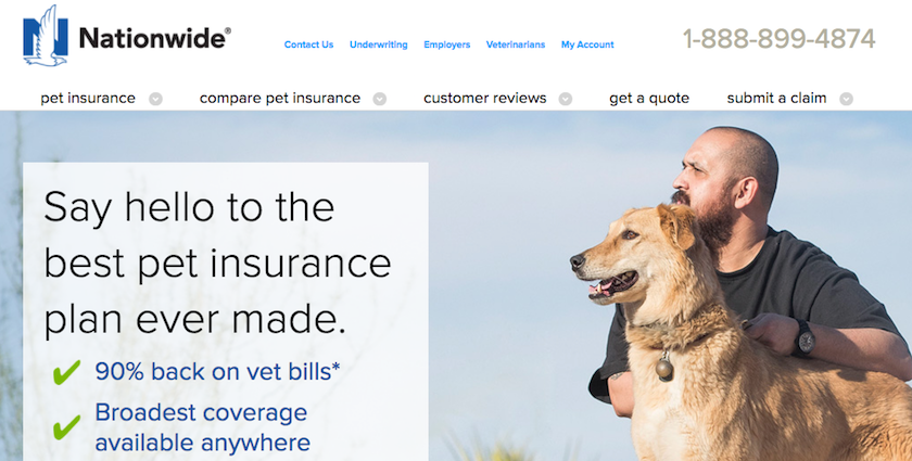 Nationwide Pet Insurance Homepage