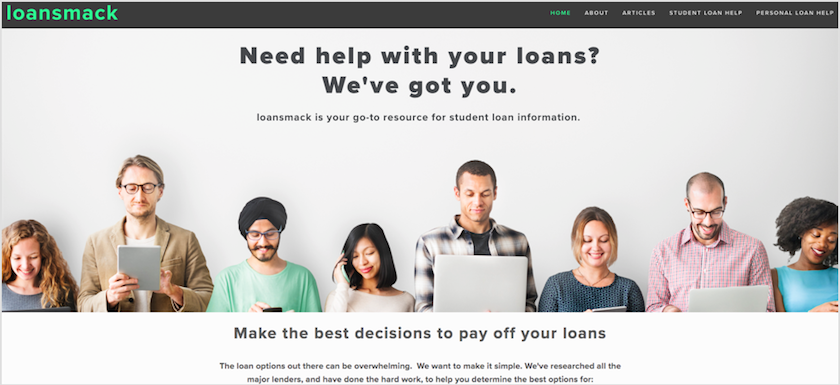 Loansmack Homepage