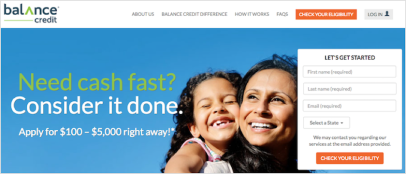 Balance Credit Homepage