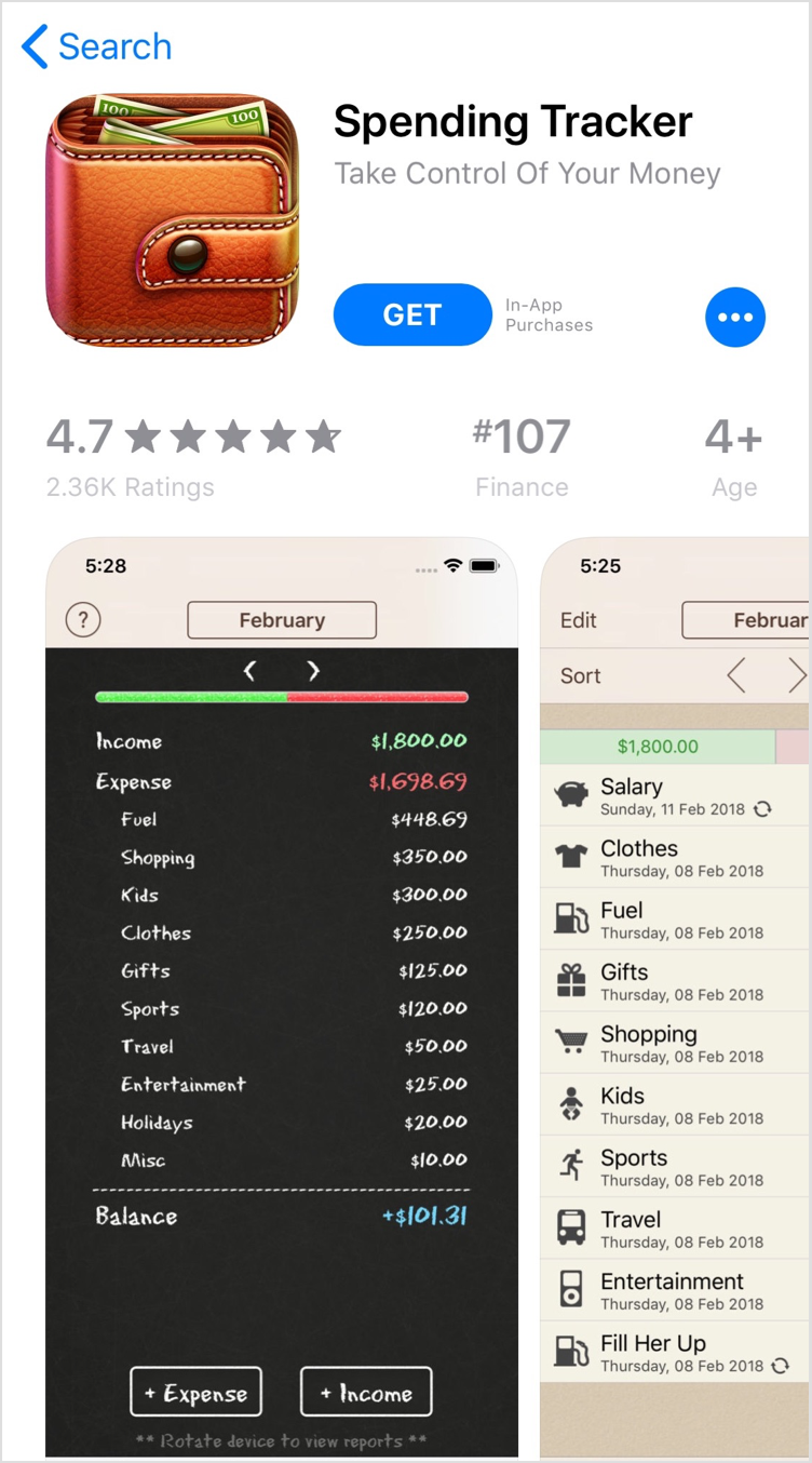 Spending Tracker App