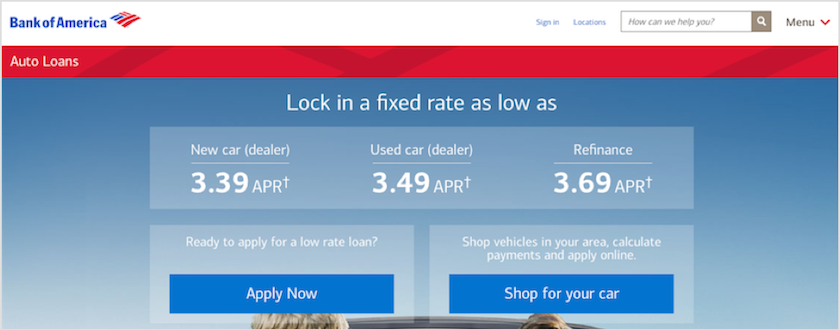 Bank of america deals loans