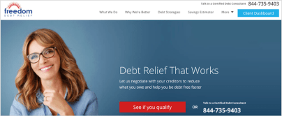 Freedom Debt Relief Homepage