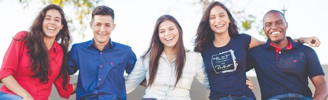 A group of students sitting together