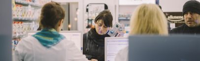People at a pharmacy
