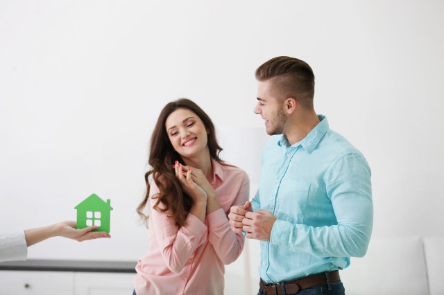 Couple buying a house