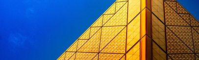 A gold pyramid