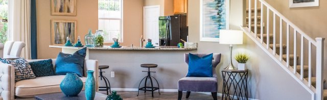 Kitchen and living room of a home