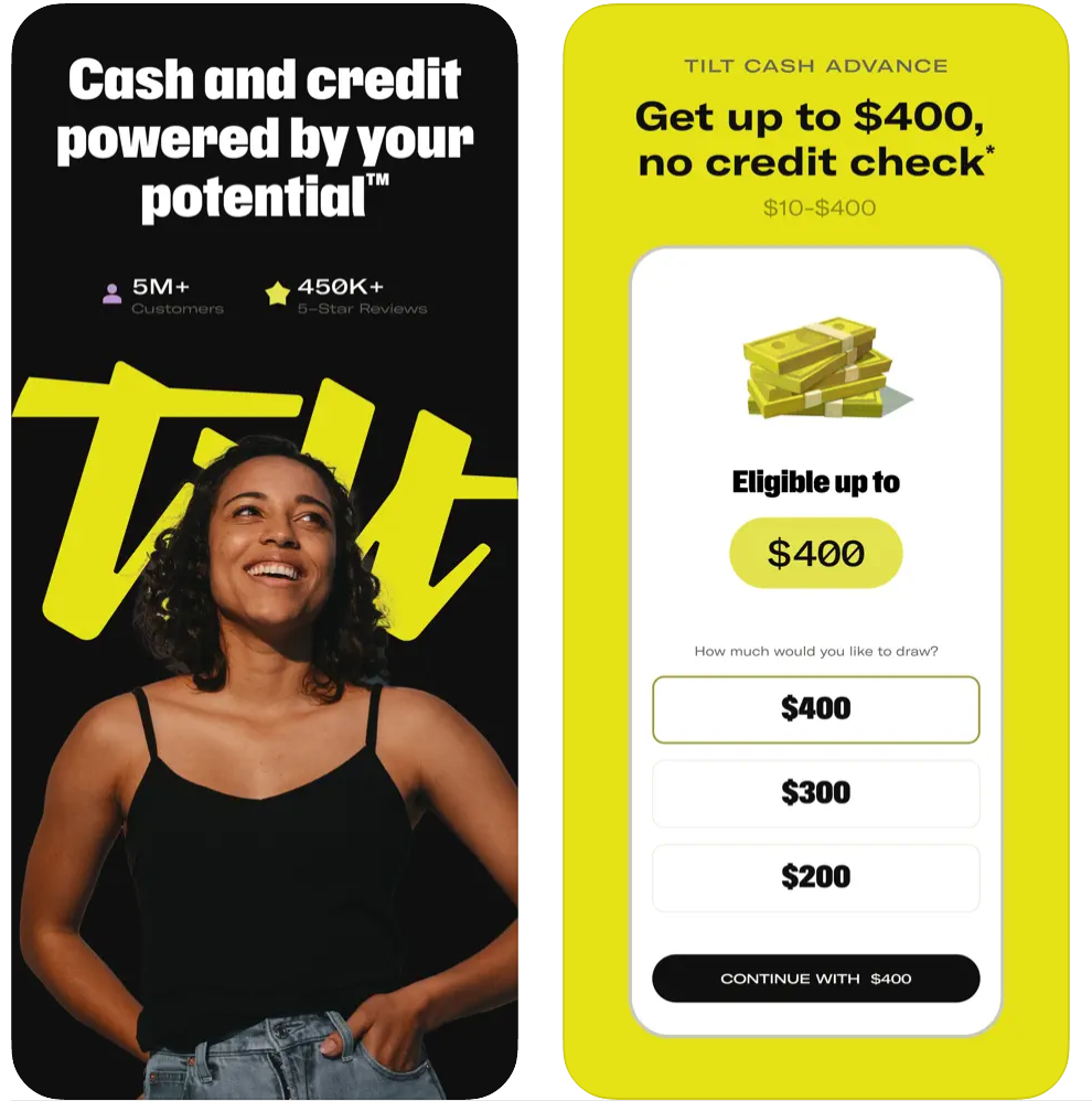 Tilt cash advance screenshot
