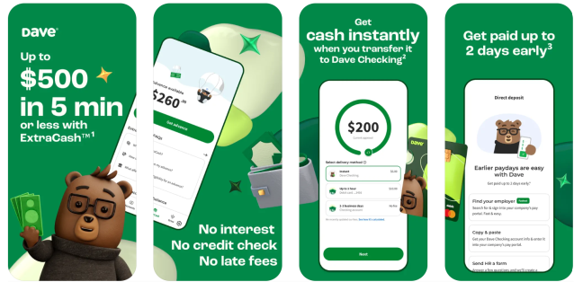 Screenshot of Dave app
