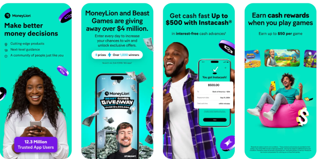 Screenshot of MoneyLion app
