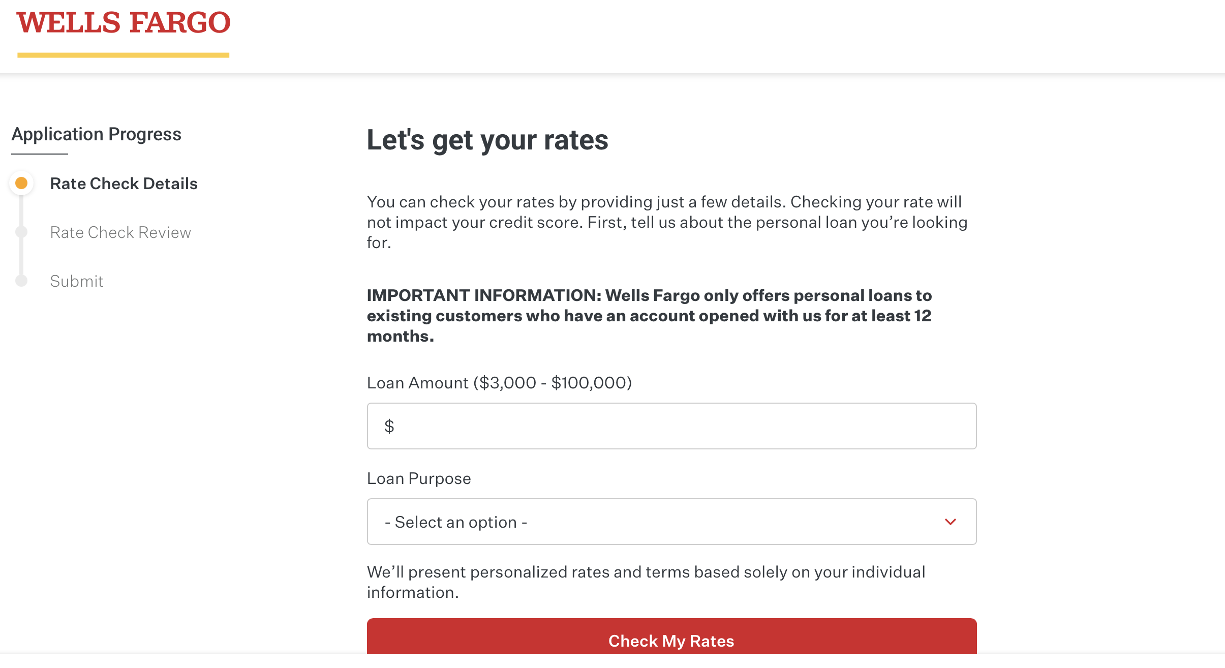Wells Fargo Personal Loan Review: Low Rates, Must be a Current Customer