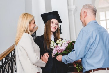 Graduate with parents